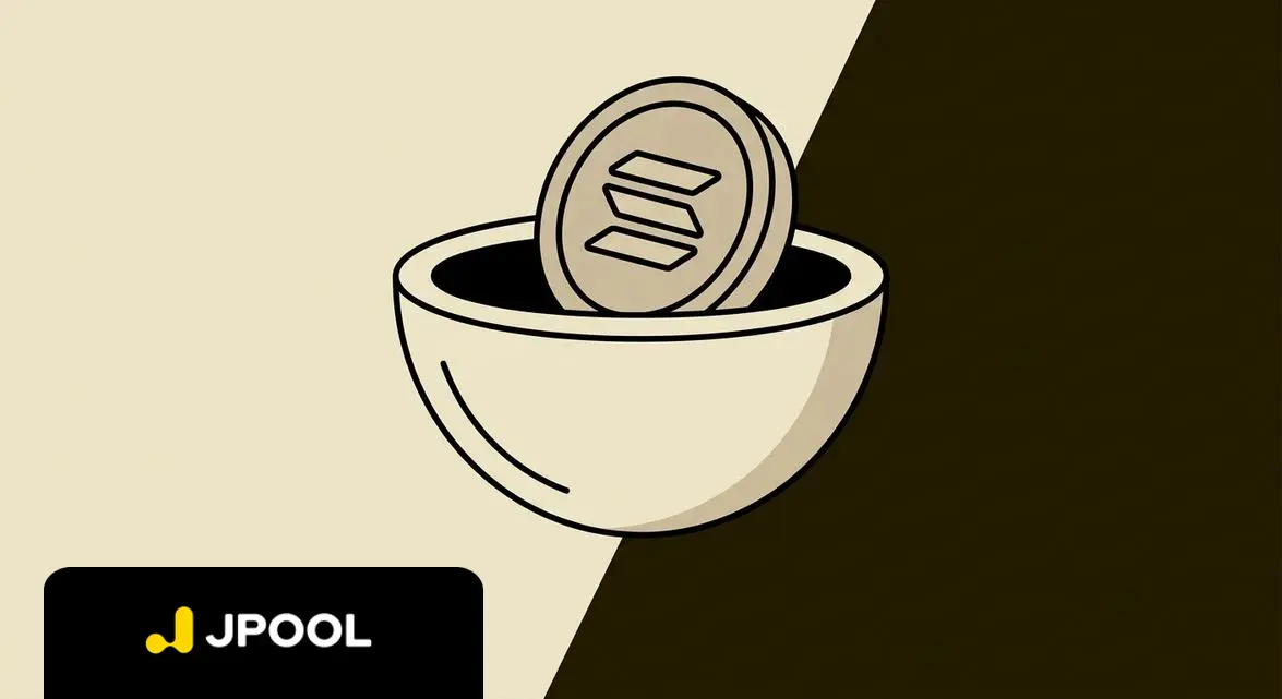 Abstract illustration showing a Solana coin leaving a hollowed-out liquidity pool.