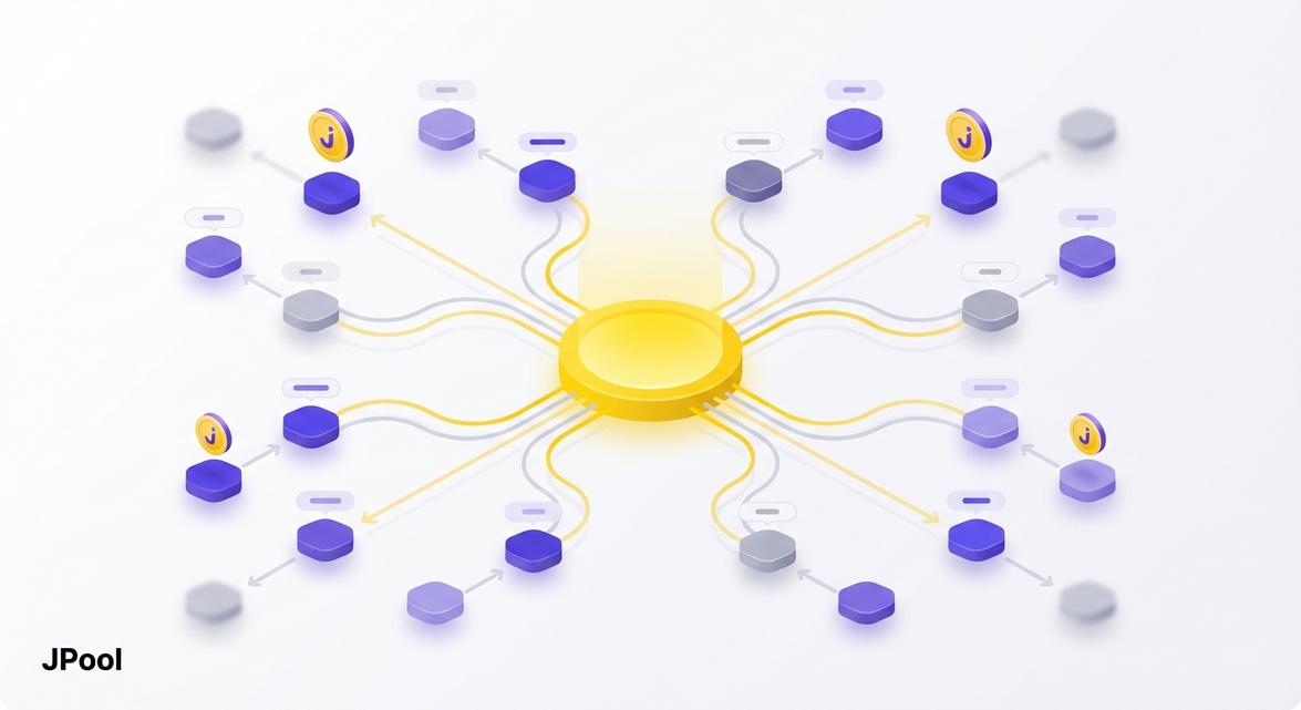 Illustrating the concept of decentralization and multi-validator risk distribution.