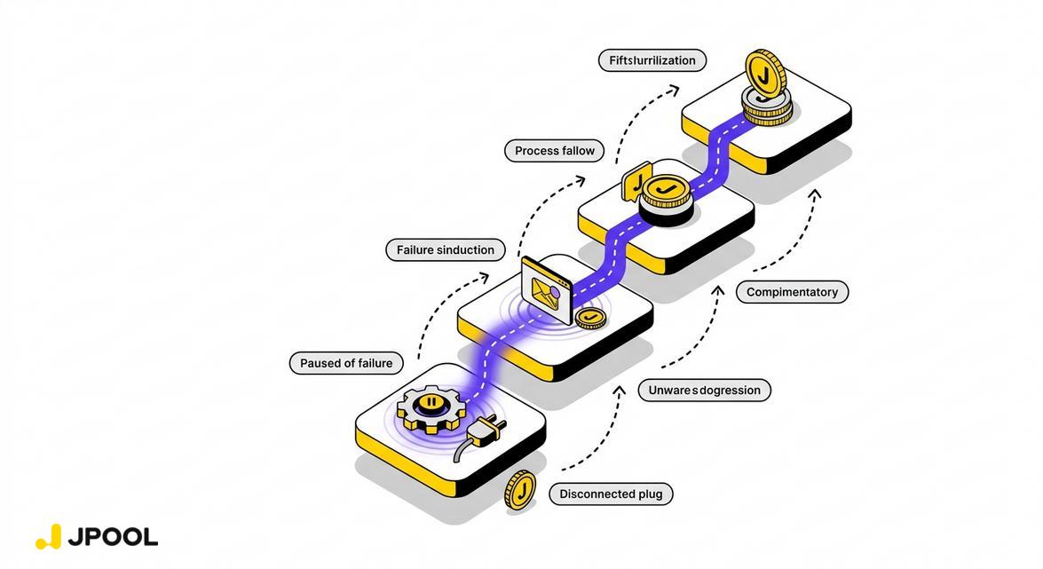 Visualizing the upward propagation of a failure sequence starting from the validator layer.