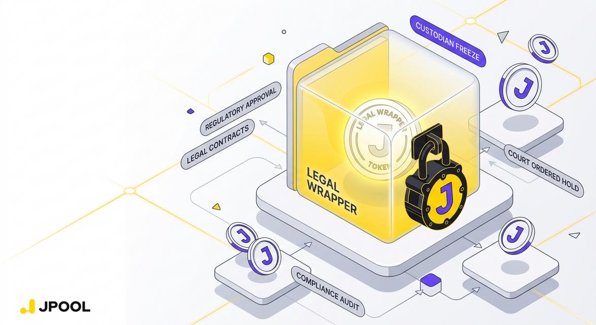 Visual representation of the 'Legal Wrapper' and off-chain counterparty risks.