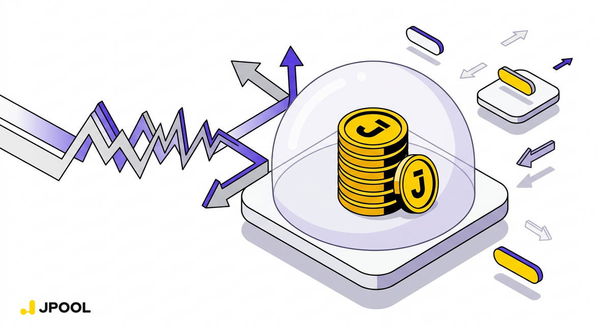 Illustrating JPool's bond system acting as a protective buffer against yield shocks.