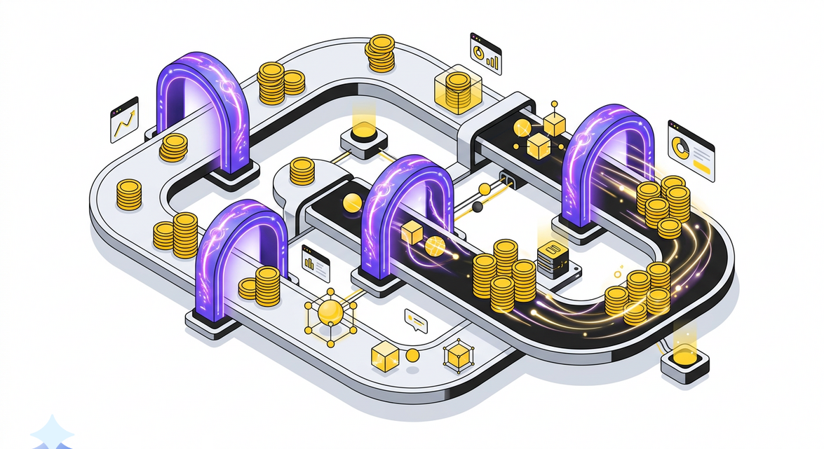 Illustrates the 'Multiply' feature and how it creates capital efficiency through automated loop strategies.